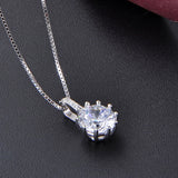 925 Silver Moissanite Wedding Necklace Fine Jewelry