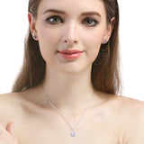925 Silver Moissanite Wedding Necklace Fine Jewelry
