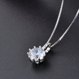 925 Silver Moissanite Wedding Necklace Fine Jewelry