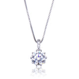 925 Silver Moissanite Wedding Necklace Fine Jewelry