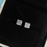 925 Silver Created Moissanite Diamond Stud Earrings