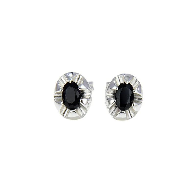 925 Silver Inlaid Zircon Stud Earrings for Women