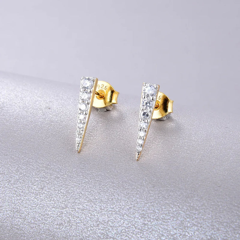 Zircon 925 Silver Stud Earrings for Women
