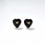 Heart-shaped Agate 925 Silver Stud Earrings for Women