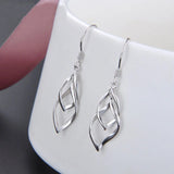 Silver 925 Drop Earrings Wedding Party Jewelry Women Fine Jewelry
