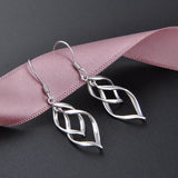 Silver 925 Drop Earrings Wedding Party Jewelry Women Fine Jewelry