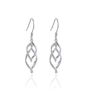 Silver 925 Drop Earrings Wedding Party Jewelry Women Fine Jewelry