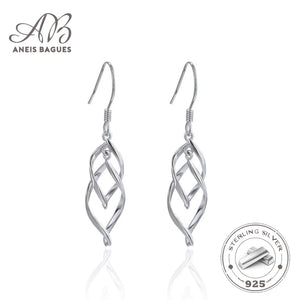 Silver 925 Drop Earrings Wedding Party Jewelry Women Fine Jewelry