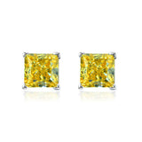 925 Silver Pink Gemstone Earrings Sparkling Diamond Ear Studs Jewelry