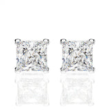 925 Silver Pink Gemstone Earrings Sparkling Diamond Ear Studs Jewelry