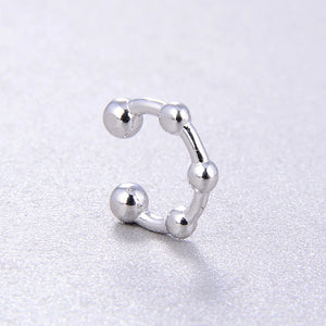 925 Silver 18K Plated Clip Earrings Women Jewelry Gift