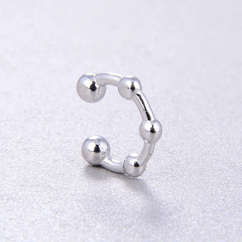 925 Silver 18K Plated Clip Earrings Women Jewelry Gift