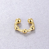 925 Silver 18K Plated Clip Earrings Women Jewelry Gift