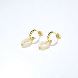 925 Silver 18K Plated Pearl Stud Earrings Women