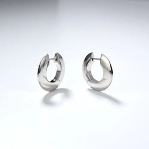 Vintage Hoop Earrings 925 Silver 18K Plated Women's Fine Jewelry