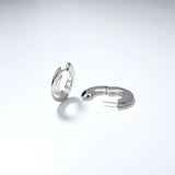 Vintage Hoop Earrings 925 Silver 18K Plated Women's Fine Jewelry