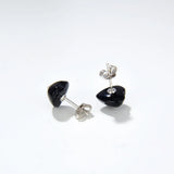Heart Shaped Agate Stone 925 Silver Earrings Women Fine Jewelry