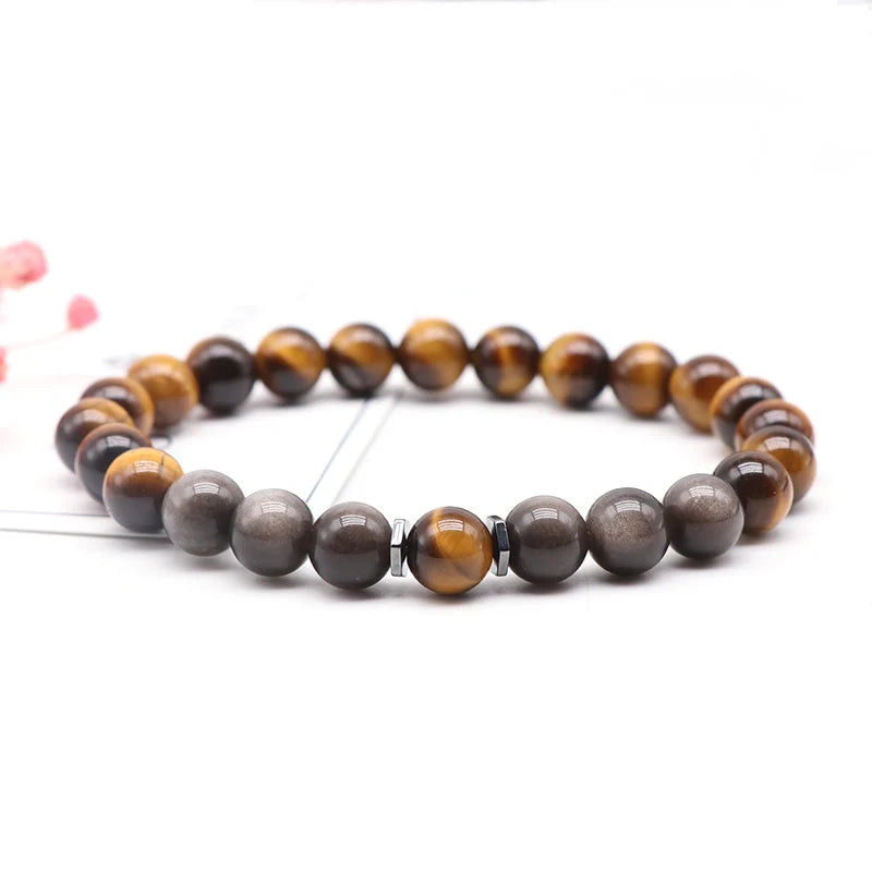 AngQi High AAAAA Hematite Tiger Eye Buddha Bracelet
