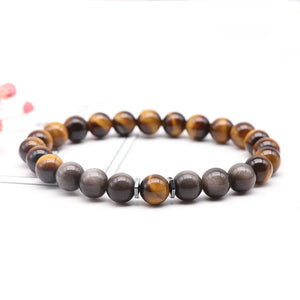 AngQi High AAAAA Hematite Tiger Eye Buddha Bracelet