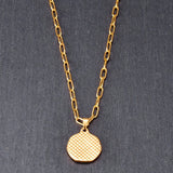 Angel Cupid Wings Hexagon Necklace 14k Plated Pendant Chain