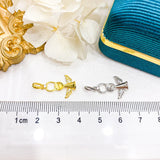 Sterling Silver Angel Pendant Settings for 6-8mm Beads DIY