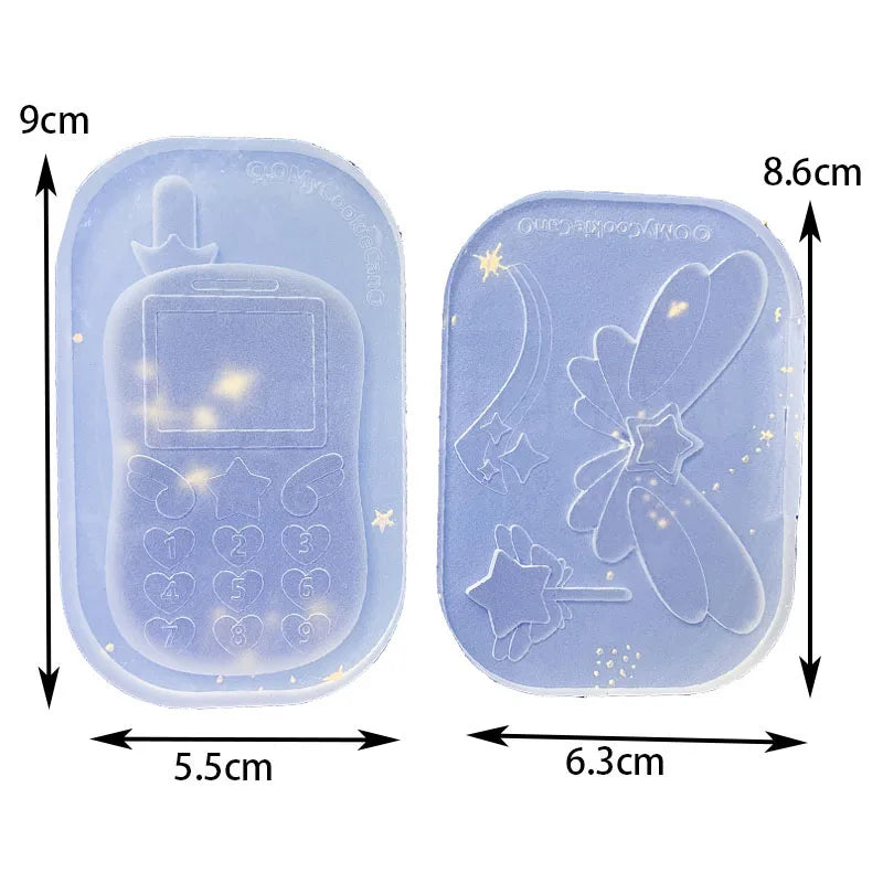 Angel Devil Phone-shape Silicone Mold Resin Jewelry Tool