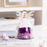 Eternal Flowers Dried Flowers Glass Cover Mother's Gift Rose