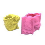 Silicone Angel Flower Pot Mold for Candle Soap Plaster Fondant Chocolate