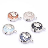 Angel Life Tree Two Sided Pendant Necklace Natural Stone Crystal Charm