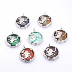 Angel Life Tree Two Sided Pendant Necklace Natural Stone Crystal Charm