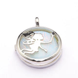 Angel Life Tree Two Sided Pendant Necklace Natural Stone Crystal Charm