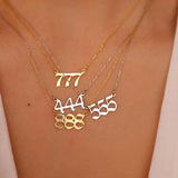 Angel Number Necklaces 111 222 333 444 555 777 888 999 666 Devil