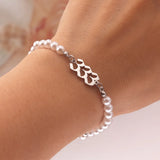 Angel Numbers Charm Pearl Bracelet 111 222 333 444 555 666 777 888 999