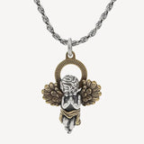 Retro Hip Hop Angel Wings Necklace Men and Women Tide Clavicle Chain