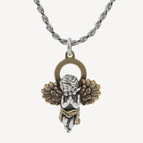 Retro Hip Hop Angel Wings Necklace Men and Women Tide Clavicle Chain