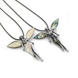 Angel Shape Zinc Alloy 60x61mm Brooch Natural Stone Abalone Shell Turquoise