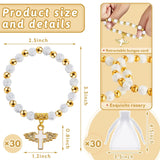 Angel Wing Bracelet Favor with Organza Bags Acrylic Baptism Favor