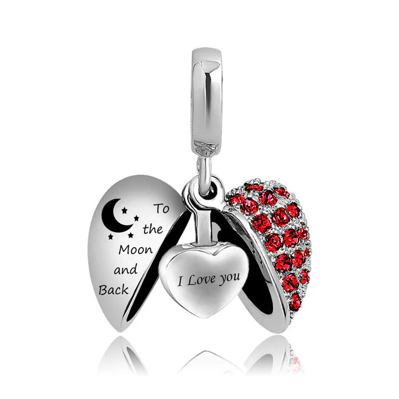 Angel Wing I Love You to The Moon and Back Locket Urn Necklace