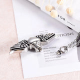 Angel Wing Cremation Jewelry Urn Necklace Stainless Steel Memorial Keepsake