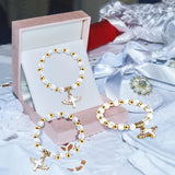 Angel Wing Cross Bracelet Favor With Organza Bags Acrylic