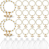 Angel Wing Cross Bracelet Favor With Organza Bags Acrylic