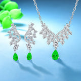 Angel Wing Moissanite Necklace Silver Chain Pendant