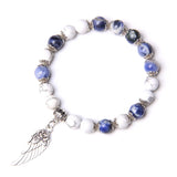 Angel Wing Stretch Stone Bracelet Heartfelt Thank You Friendship Bead Bracelet