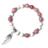 Angel Wing Stretch Stone Bracelet Heartfelt Thank You Friendship Bead Bracelet