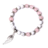 Angel Wing Stretch Stone Bracelet Heartfelt Thank You Friendship Bead Bracelet