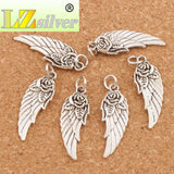 Angel Wing Rose Spacer Charm Beads 20pcs