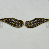 30pcs Antique Bronze Filigree Wing Charm Pendants for DIY Jewelry Making