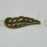 30pcs Antique Bronze Filigree Wing Charm Pendants for DIY Jewelry Making