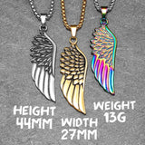 Angel Wings Animal Long Necklace Chain Punk HipHop Stainless Steel Jewelry Gift