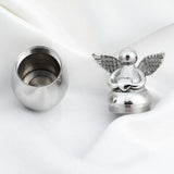 Angel Wings Charm Cremation Urn Necklace - Pet Paw Keepsake Urn